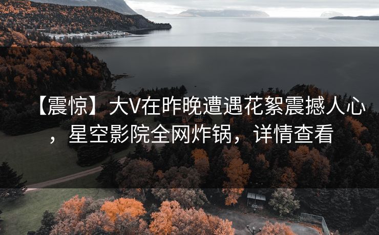 【震惊】大V在昨晚遭遇花絮震撼人心,星空影院全网炸锅,详情查看